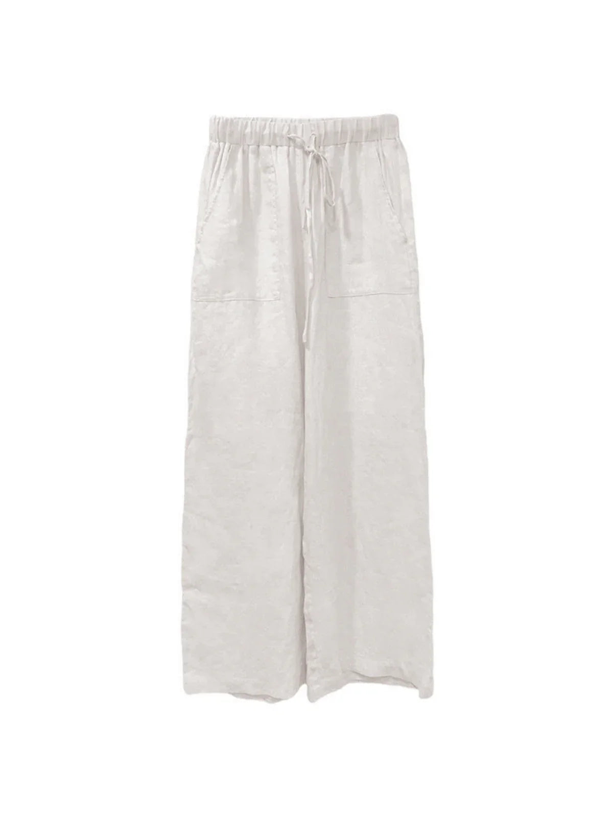 High-Rise Straight-Leg Linen Pants