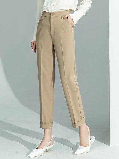 Pantaloni da lavoro ampi con pieghe