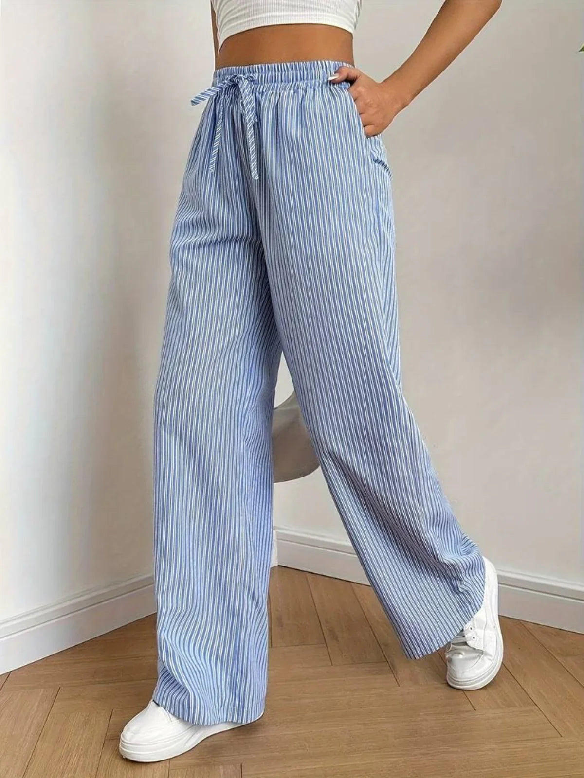Pantaloni a righe casual