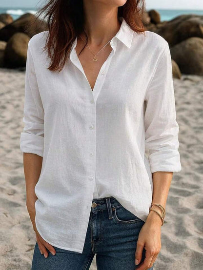 Camicia casual a maniche lunghe con bottoni