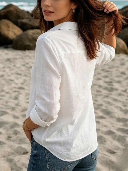 Camicia casual a maniche lunghe con bottoni