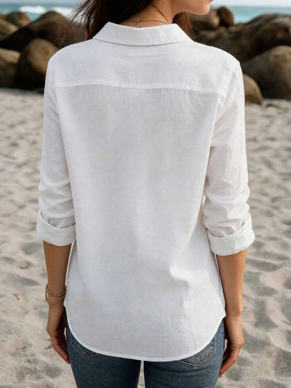 Camicia casual a maniche lunghe con bottoni