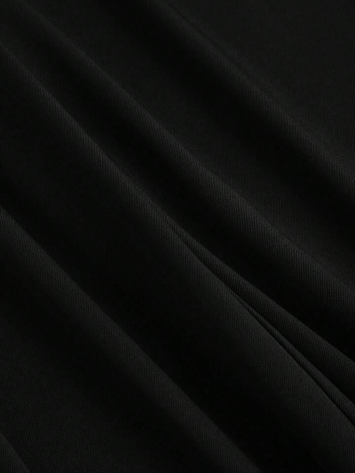 Szerokie Spodnie z Żakardu ze Zaszewkami