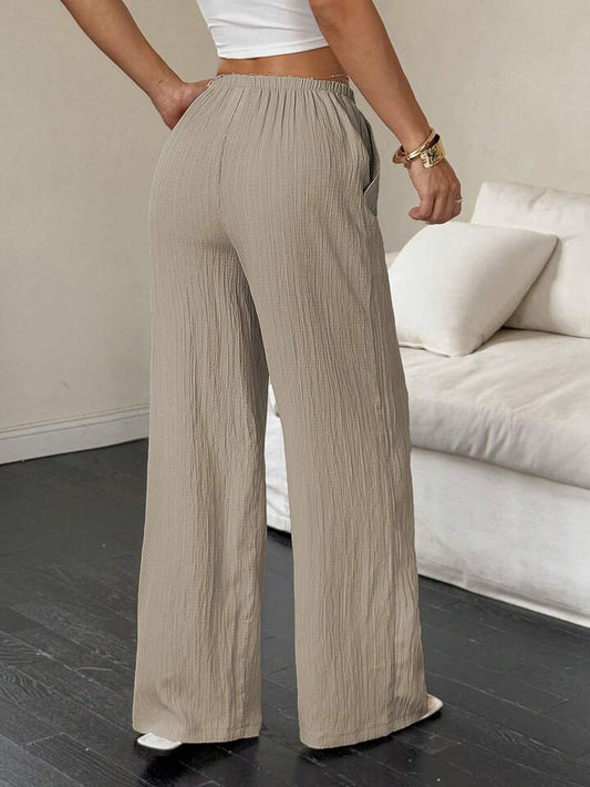 Pantaloni testurizzati con coulisse regolabile