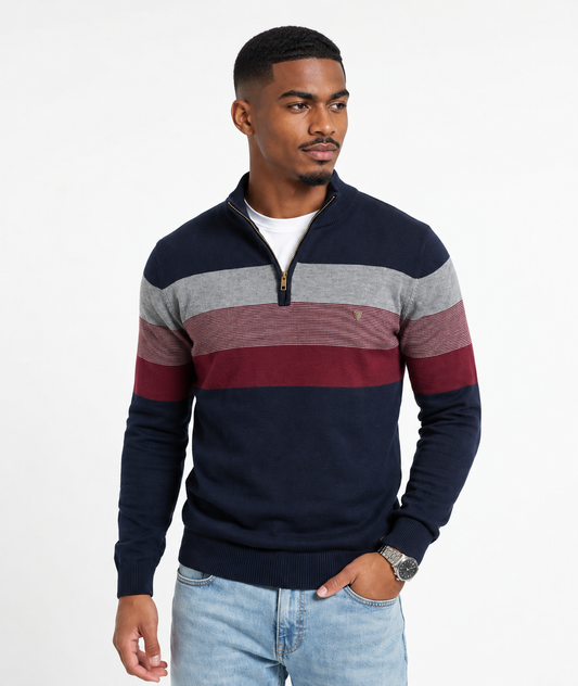 Half-Zip Cotton Sweater