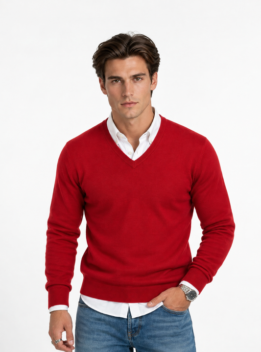 Merino Wool V-Neck Sweater