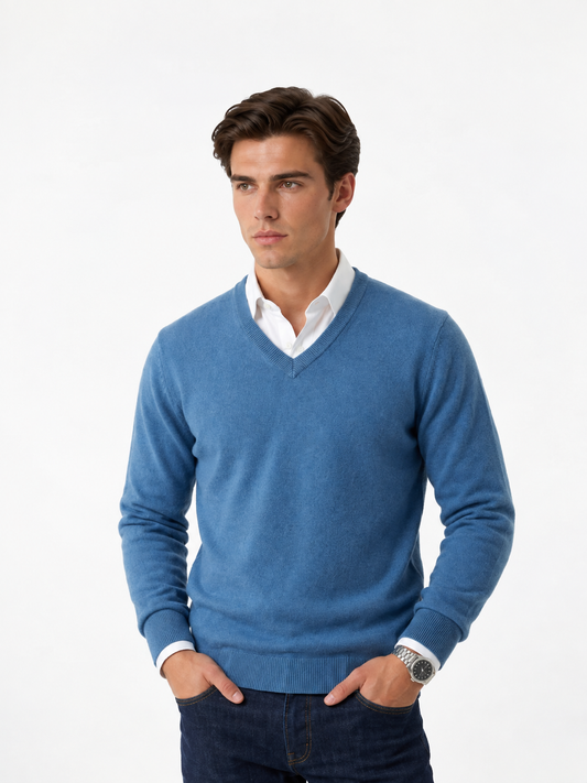 Merino Wool V-Neck Sweater