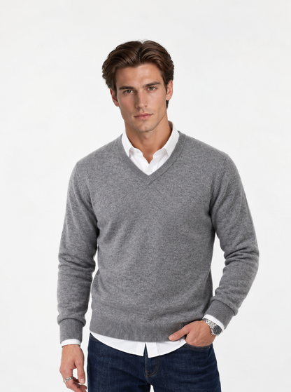 Jersey de Lana Merino Cuello de Pico