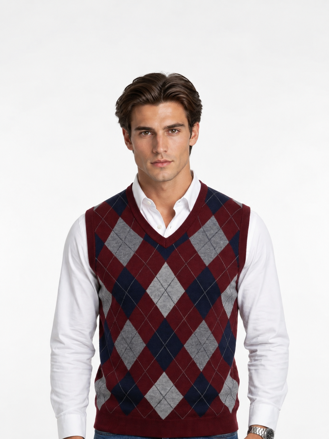 Argyle Knit Vest
