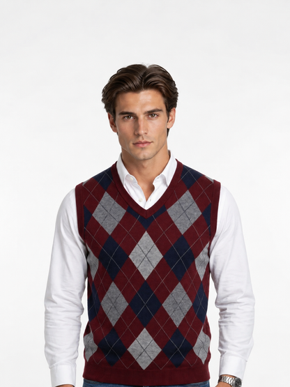 Argyle Knit Vest