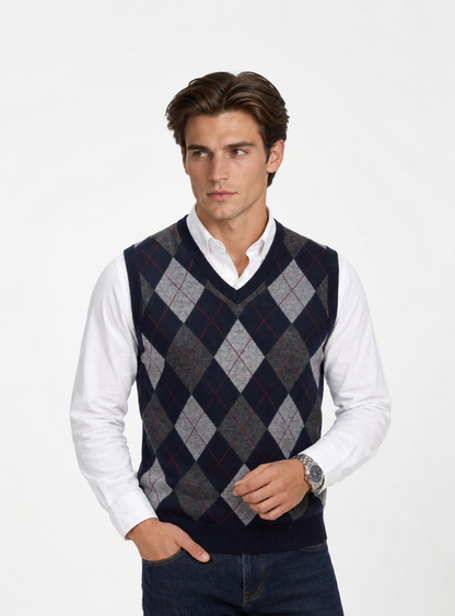 Argyle Knit Vest