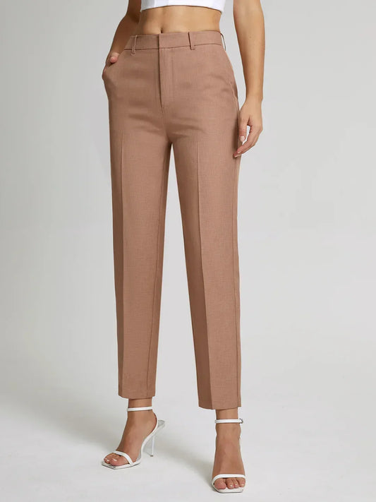 Pantaloni alla caviglia taglio sartoriale