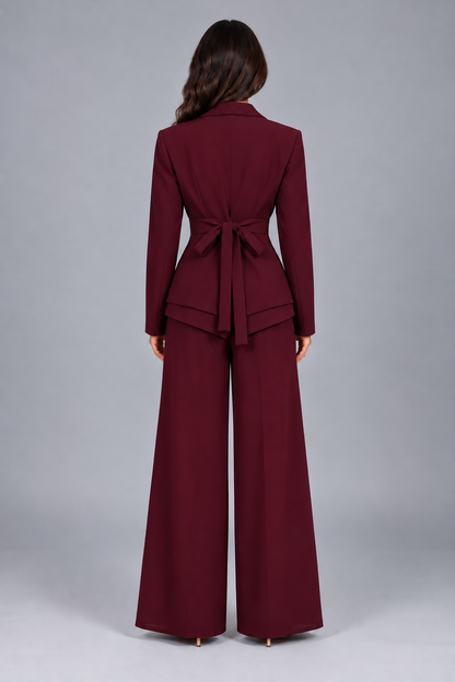 Anselma | Two-Piece Set with Waist-Defining Blazer and Palazzo Pants