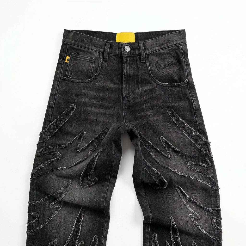 Vaqueros Anchos Estilo Punk Y2K