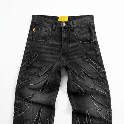 Vaqueros Anchos Estilo Punk Y2K