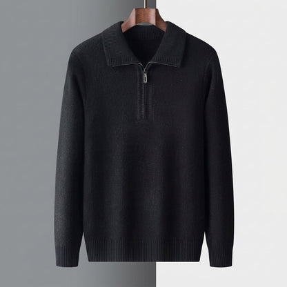 Maglione in cashmere e alpaca con zip