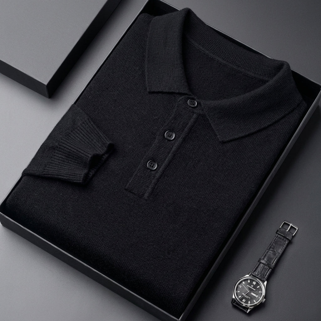 Jersey de Cachemira con Cuello Polo