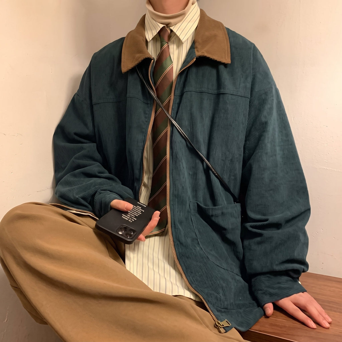 Bomber Oversize de Algodón Vintage