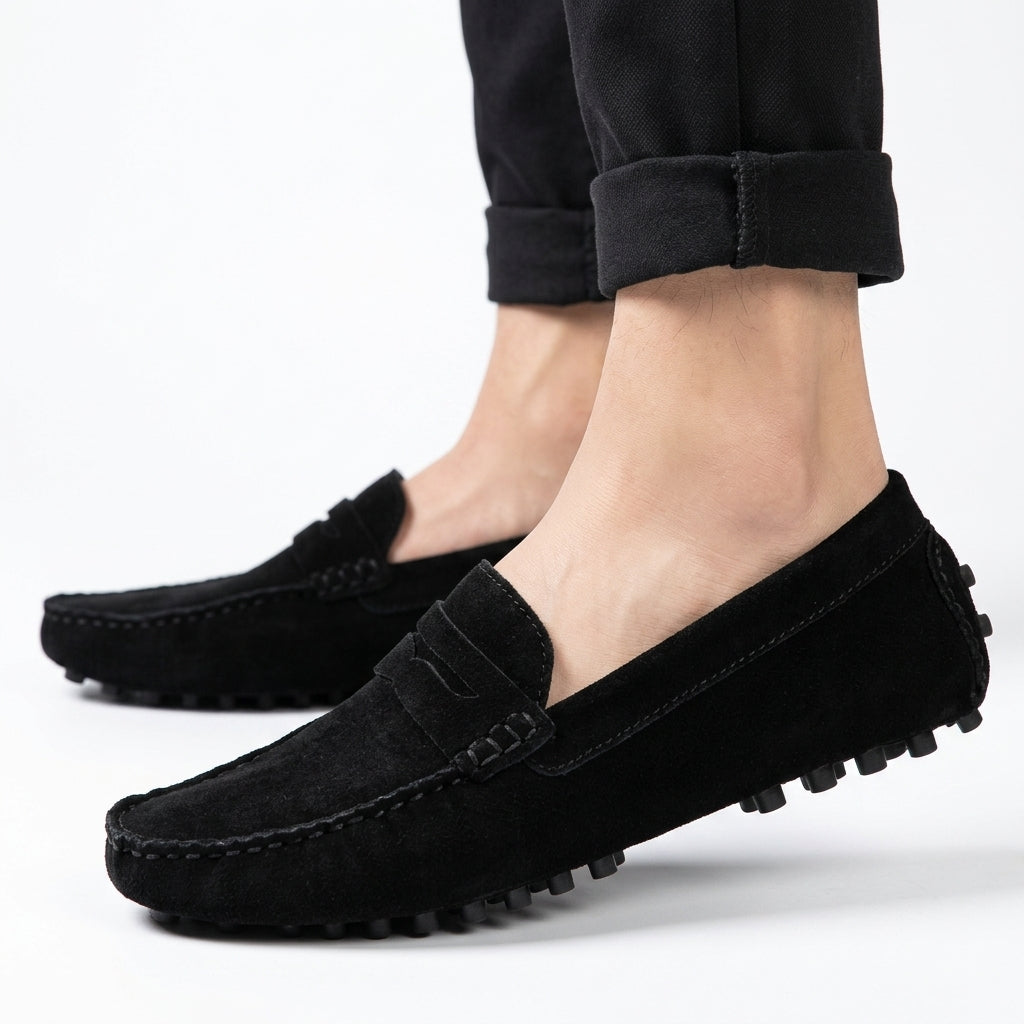 Suede Penny Loafers