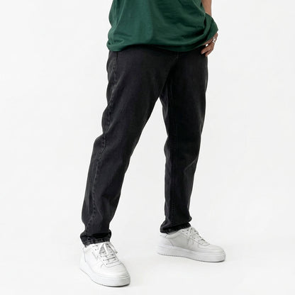 Mid-Rise Stretch Straight Jeans