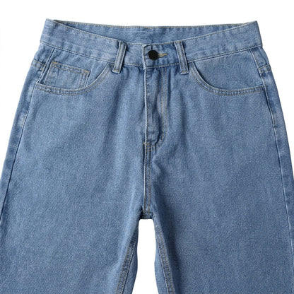 Mid-Rise Stretch Straight Jeans