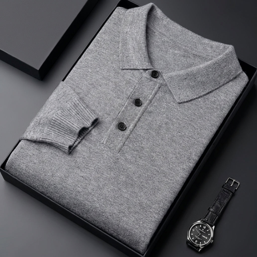 Jersey de Cachemira con Cuello Polo