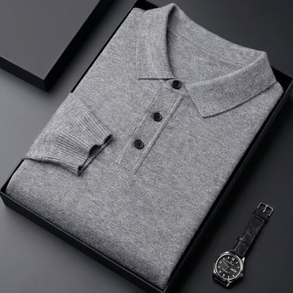 Jersey de Cachemira con Cuello Polo