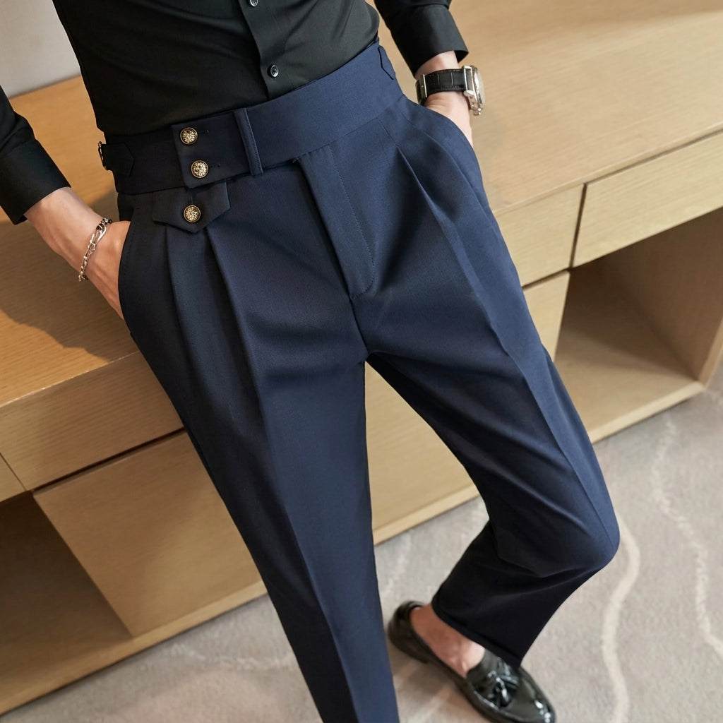 High-Rise Slim Dress Pants