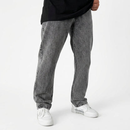 Mid-Rise Stretch Straight Jeans