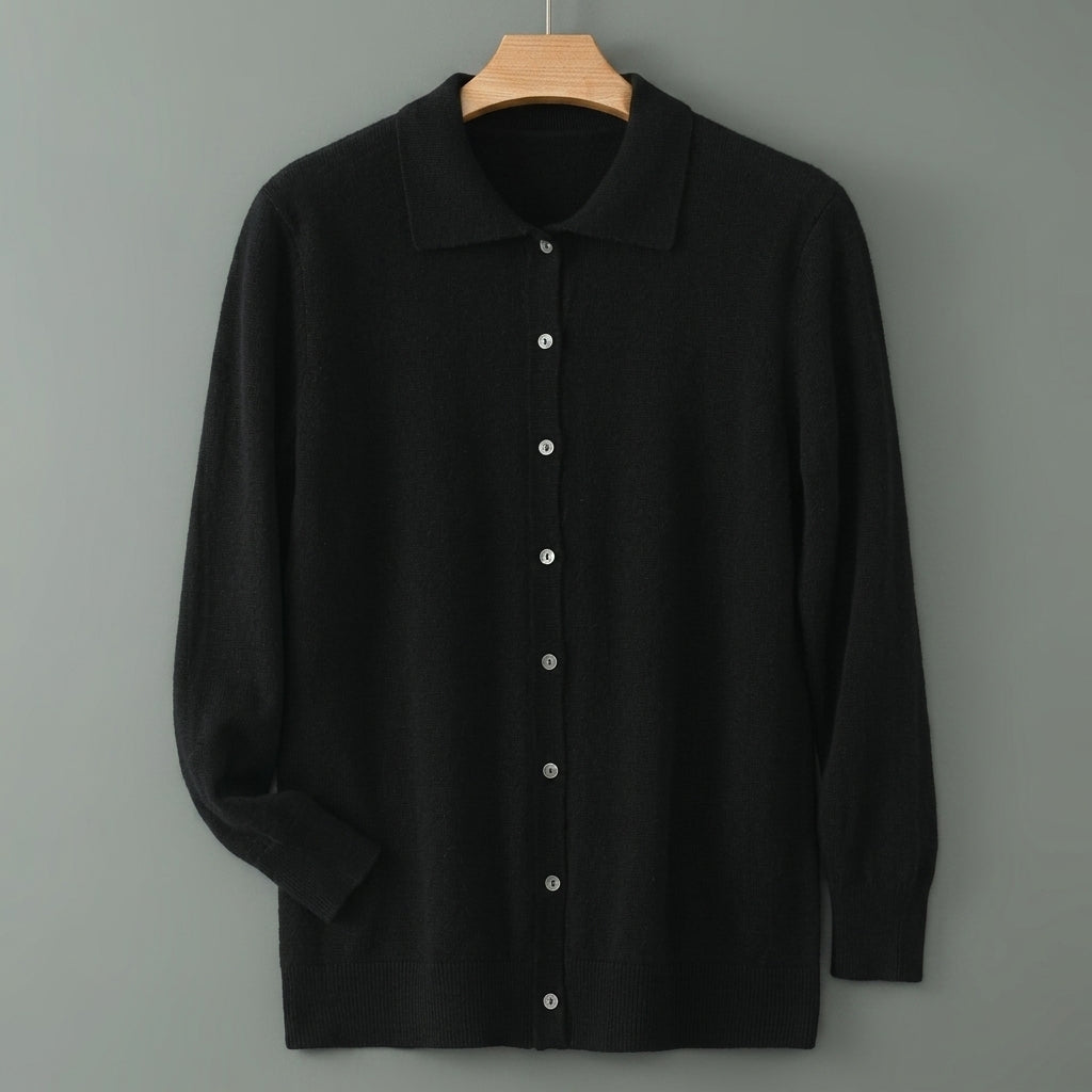 Cashmere Polo Collar Cardigan