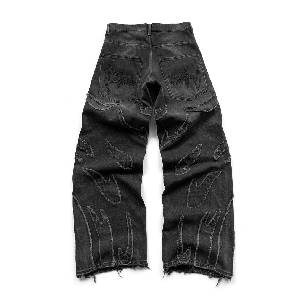 Vaqueros Anchos Estilo Punk Y2K