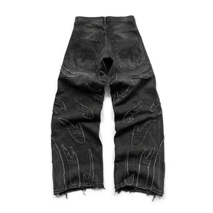 Vaqueros Anchos Estilo Punk Y2K
