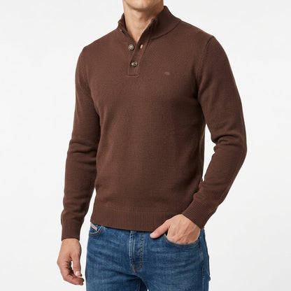 Jersey de Cuello Mao con Botones