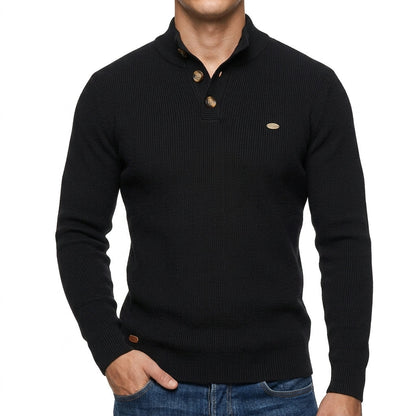 Jersey de Cuello Mao con Botones