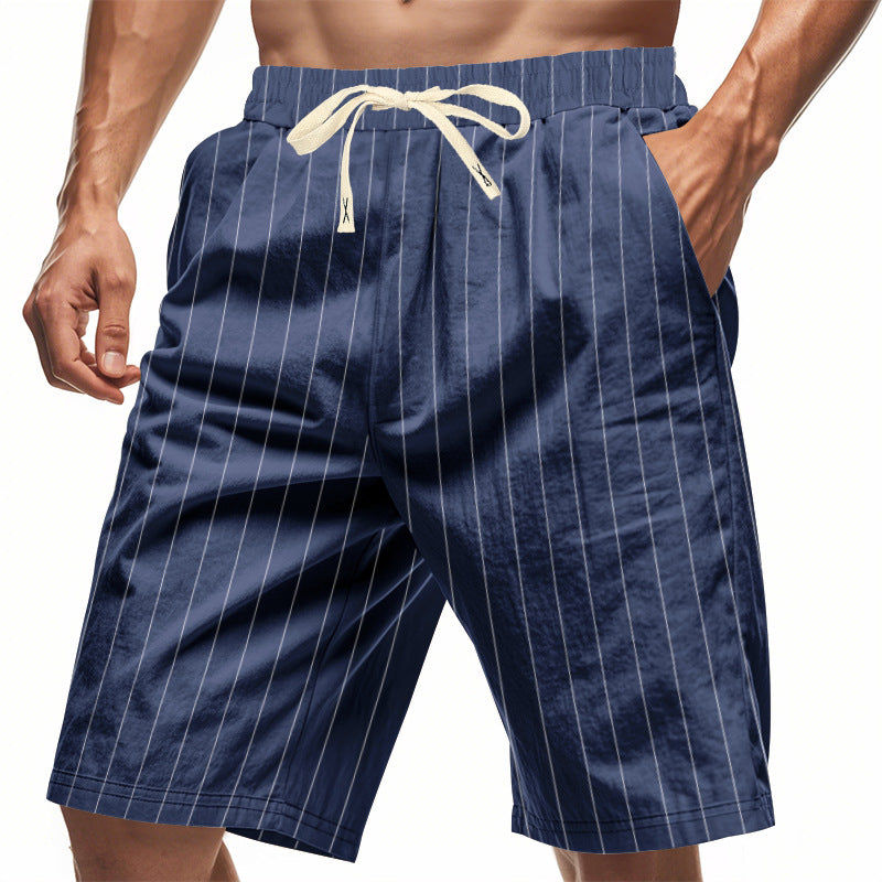 Lucas | Pantalones Cortos de Rayas Casual para Hombre