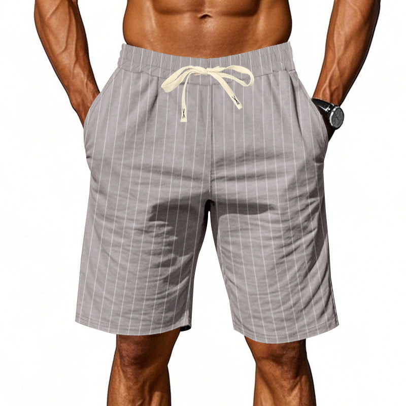 Lucas | Pantalones Cortos de Rayas Casual para Hombre