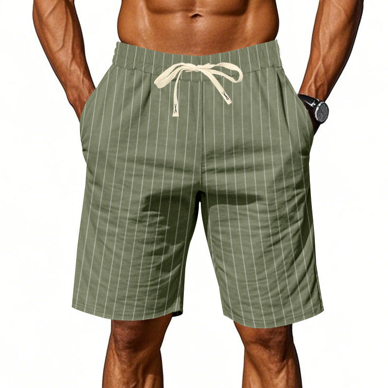Lucas | Pantalones Cortos de Rayas Casual para Hombre