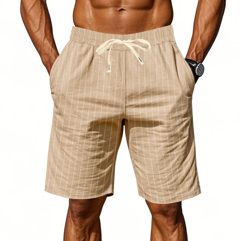 Lucas | Pantalones Cortos de Rayas Casual para Hombre
