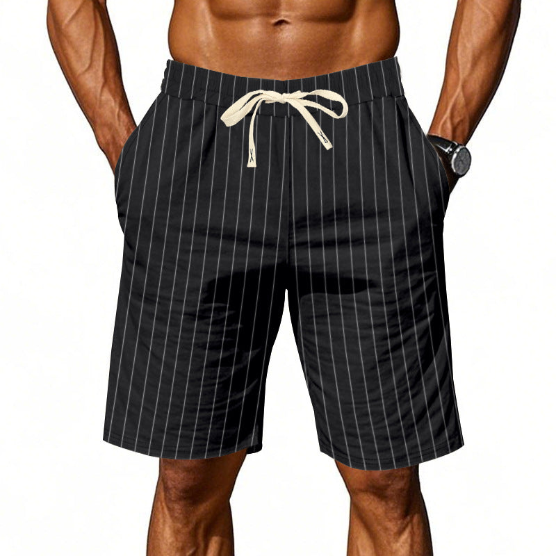 Lucas | Pantalones Cortos de Rayas Casual para Hombre