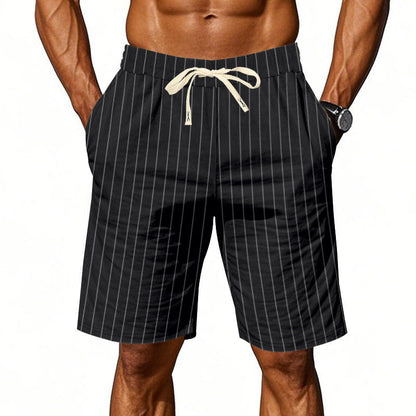 Lucas | Pantalones Cortos de Rayas Casual para Hombre