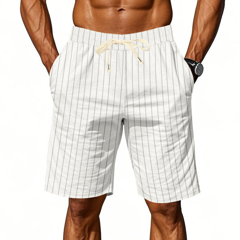 Lucas | Pantalones Cortos de Rayas Casual para Hombre