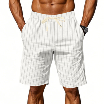 Lucas | Pantalones Cortos de Rayas Casual para Hombre