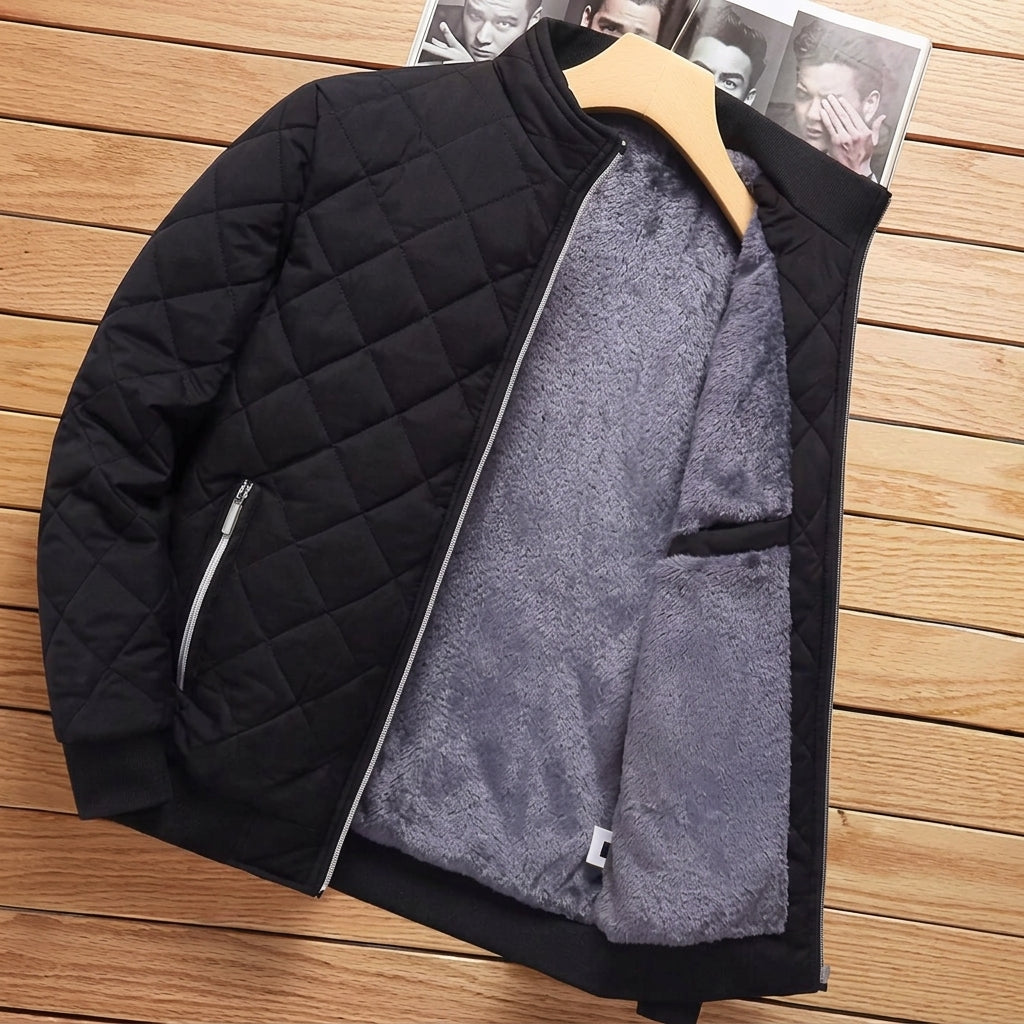 Quilted Winter Bomber Jacket