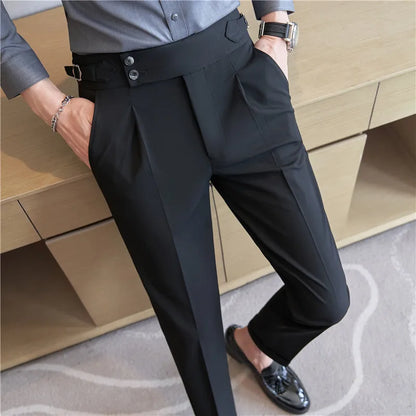 High-Rise Slim Dress Pants