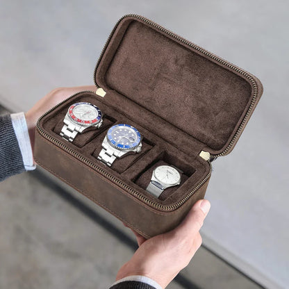 Estuche de Piel para Relojes y Joyas