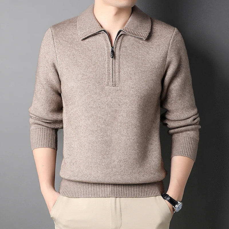 Maglione in cashmere e alpaca con zip