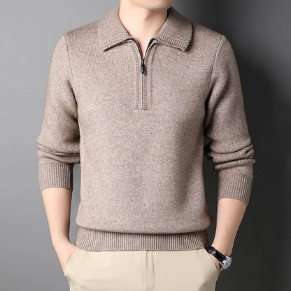 Maglione in cashmere e alpaca con zip