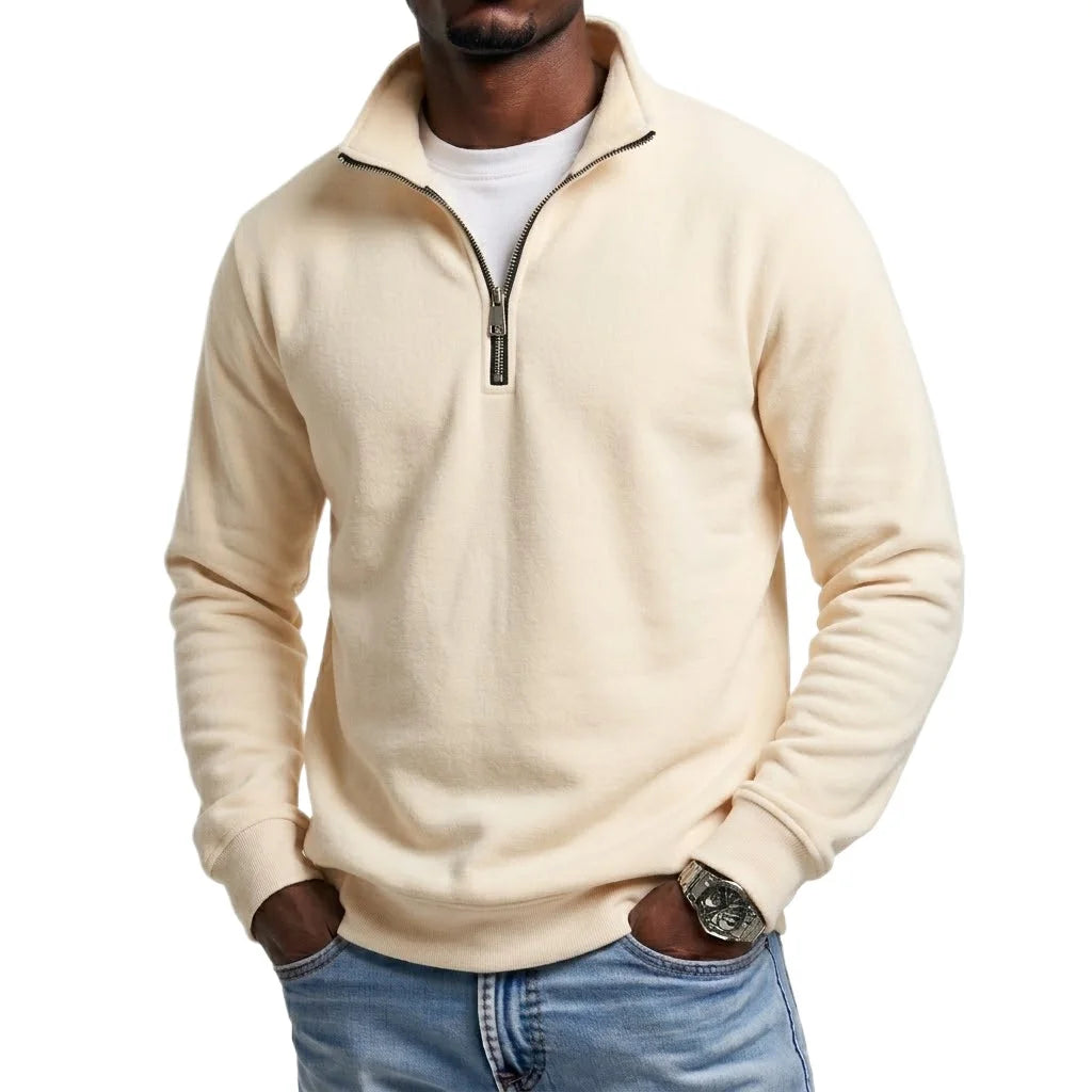 LUCAS | SUDADERA CASUAL DE MEDIA CREMALLERA