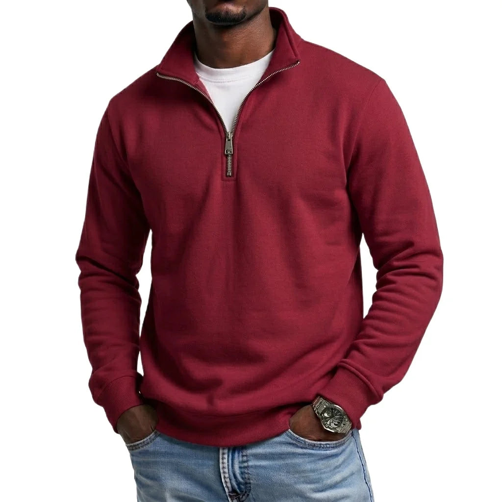 LUCAS | SUDADERA CASUAL DE MEDIA CREMALLERA
