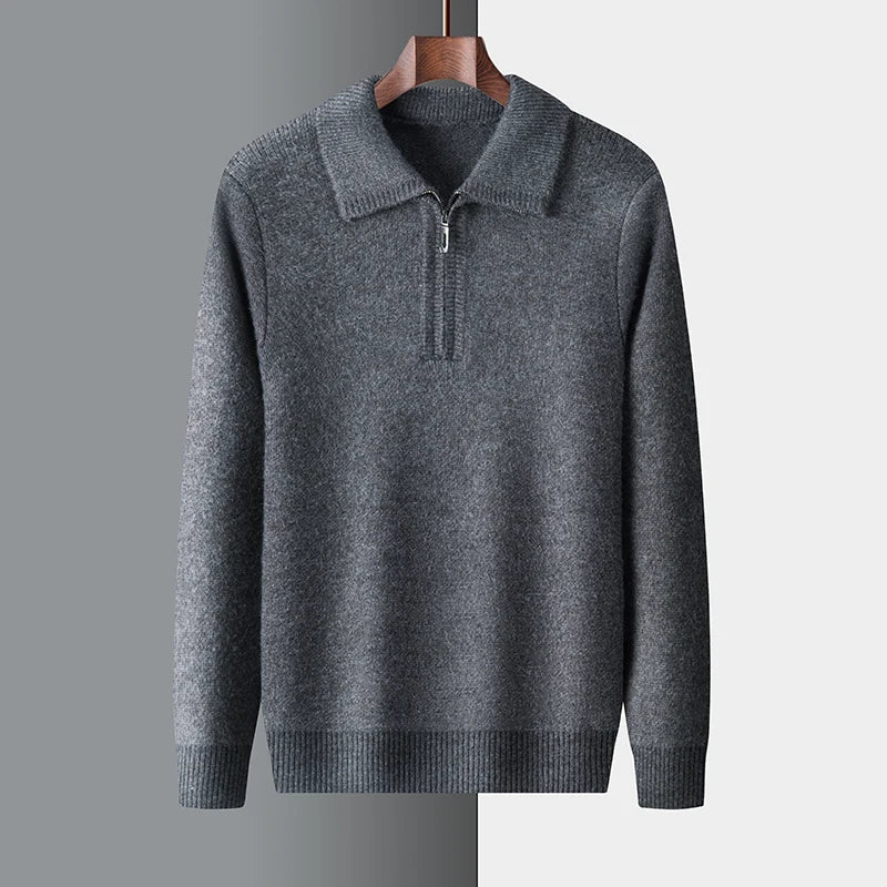 Maglione in cashmere e alpaca con zip